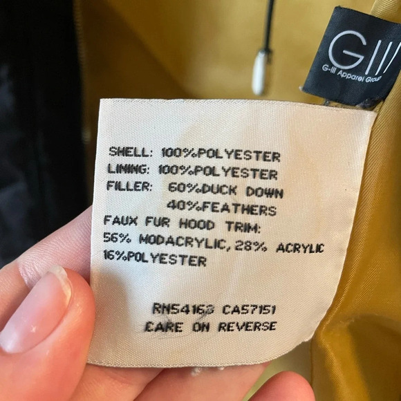 Kenneth Cole New York, warm winter black quilted down-filled jacket, medium EUC - Picture 2 of 7